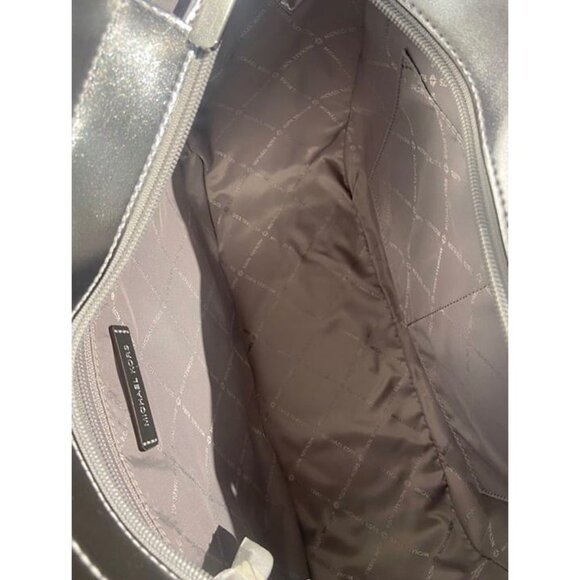 Michael Kors shoulder purse large jet set xchain shoulder bag silver - Picture 5 of 6